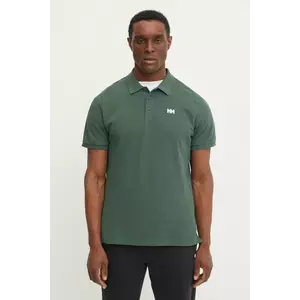 Helly Hansen pamut póló zöld, sima kép
