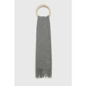 Moschino gyapjú sál szürke, sima, M5165 50092 kép