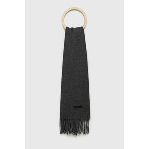 Moschino gyapjú sál szürke, sima, M5165 50092 kép