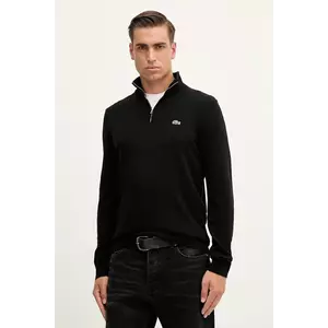 Lacoste pulóver férfi, fekete, félgarbó nyakú kép