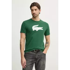 Lacoste t-shirt zöld, férfi, nyomott mintás, TH2042 kép