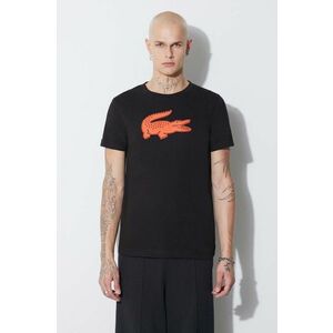Lacoste t-shirt fekete, férfi, nyomott mintás kép