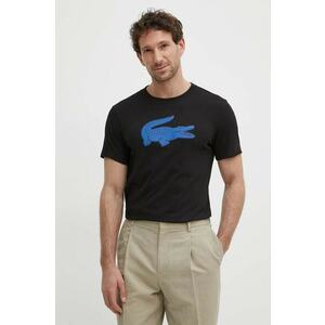 Lacoste t-shirt fekete, férfi, nyomott mintás kép
