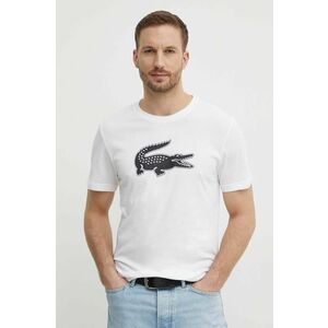 Lacoste t-shirt bézs, férfi, nyomott mintás kép