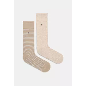 Tommy Hilfiger zokni 2 pár bézs, férfi, 100001496 kép