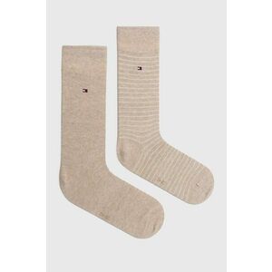 Tommy Hilfiger zokni 2 pár bézs, férfi, 100001496 kép