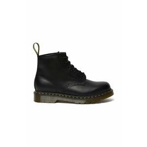 Dr. Martens bőr bokacsizma fekete, női, lapos talpú kép