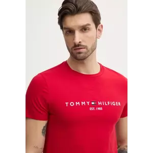 Tommy Hilfiger pamut póló férfi, nyomott mintás, MW0MW11797 kép