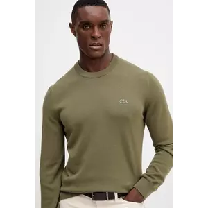 Lacoste pamut pulóver könnyű, zöld kép