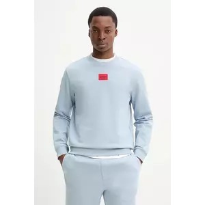 HUGO pamut melegítőfelső türkiz, férfi, nyomott mintás, 50447964 kép