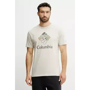 Columbia pamut póló szürke, nyomott mintás kép