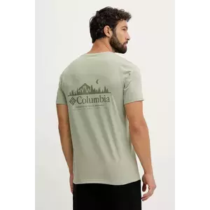Columbia pamut póló Rapid Ridge Back Graphic zöld, férfi, nyomott mintás, 1934824 kép