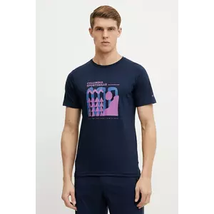 Columbia sportos póló Sun Trek fekete, nyomott mintás, 1931172 kép