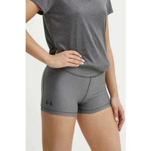 Under Armour rövidnadrág női, szürke, sima, magas derekú kép