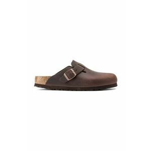 Birkenstock bőr papucs Boston barna, férfi, 860131 kép