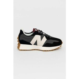 New Balance velúr cipő WS327KC fekete, lapos talpú kép