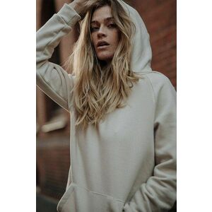 MUUV. pamut melegítőfelső Smooth Cotton krémszínű, női, sima kép