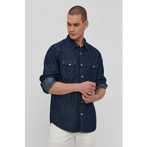 Levi's pamut ing férfi, galléros, sötétkék, regular kép