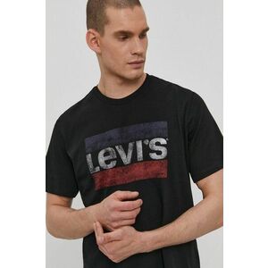 Levi's t-shirt fekete, férfi, nyomott mintás kép