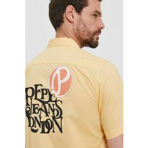 Pepe Jeans pamut ing férfi, sárga, regular kép