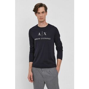 Armani Exchange hosszú ujjú sötétkék, férfi, nyomott mintás kép