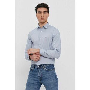 Emporio Armani ing férfi, galléros, kék, regular kép