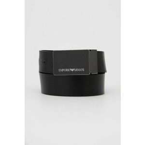 Emporio Armani bőr öv fekete, férfi kép