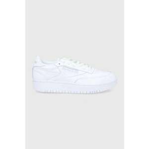Reebok Classic bőr cipő Club C Double GW0854 fehér, lapos talpú kép