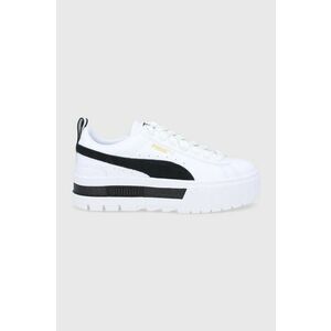 Puma cipő Mayze Lth Wn fehér, platformos, 384209 kép