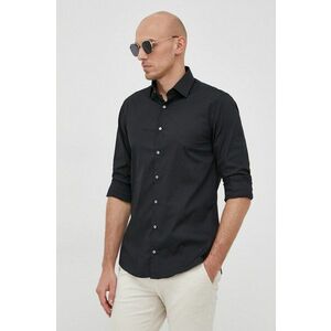 Calvin Klein ing férfi, galléros, fekete, slim kép