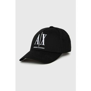 Armani Exchange sapka fekete, nyomott mintás kép
