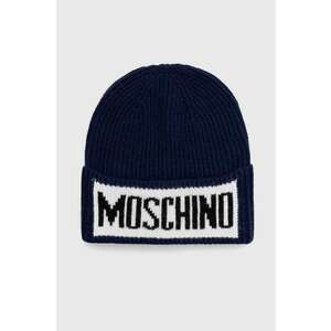 Moschino gyapjú sapka vastag, fekete, gyapjú kép