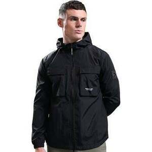 Dzsekik Marshall Artist Crux Hooded Overshirt Jacket Black kép