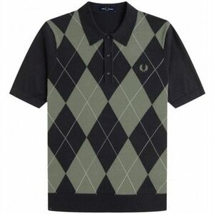 Rövid ujjú galléros pólók Fred Perry ARGYLE KNITTED SHIRT kép