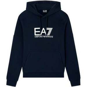 Pulóverek Ea7 Emporio Armani Visibility Cotton Hoodie Navy/White kép