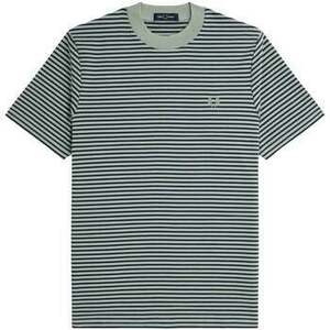 Rövid ujjú pólók Fred Perry Fine Stripe Heavyweight T-Shirt Bay Leaf kép
