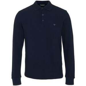 Pulóverek Emporio Armani Lounge Pique Polo Sweatshirt Navy kép