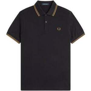 Rövid ujjú galléros pólók Fred Perry Twin Tipped Polo Shirt Black Shaded kép