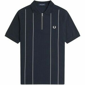 Pólók / Galléros Pólók Fred Perry Fp Pinstripe Zip Neck Shirt kép