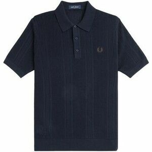 Pólók / Galléros Pólók Fred Perry Fp Pointelle Panel Knitted Shirt kép