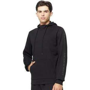 Pulóverek Emporio Armani Lounge Side Logo Hoodie Black kép