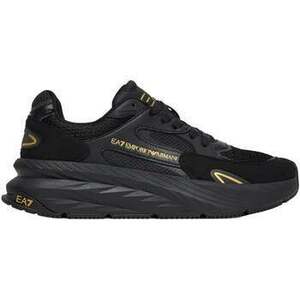 Divat edzőcipők Ea7 Emporio Armani Crusher Sonic Mix Trainers Triple Black/Gold kép