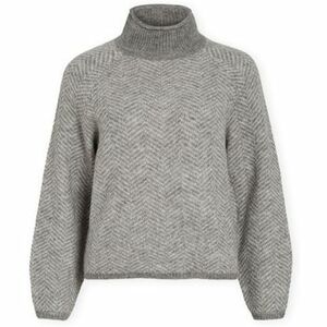 Pulóverek Vila Noos Lory High Knit - Medium Grey kép