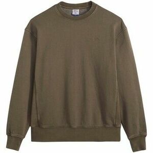 Pulóverek Levis Authentic Crew Garment Dye Khaki Green G kép