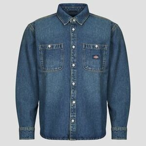 Hosszú ujjú ingek Dickies MECHANIC DENIM SHIRT LS KHAKI TINTED BLUE kép