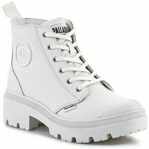 Magas szárú edzőcipők Palladium Pallabase Leather White black M kép