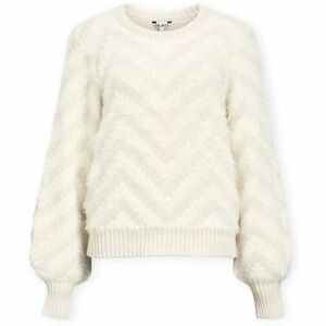 Pulóverek Object Noos Hollow Knit - White Sand/Morel kép
