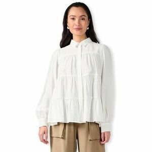 Blúzok Y.a.s YAS Noos Pala Shirt - White kép