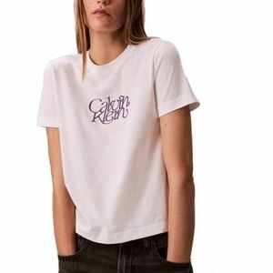 Rövid ujjú pólók Calvin Klein Jeans SS FITTED SCRIPT CALVIN kép