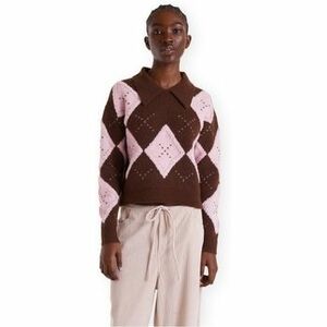 Pulóverek Compania Fantastica COMPAÑIA FANTÁSTICA Knit 10152 - Pink/Brown kép